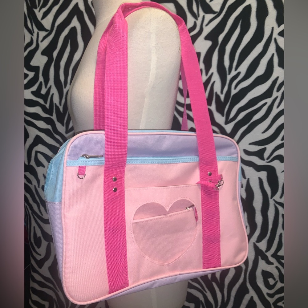 Kawaii Heart pastel heart shoulder/tote/book bag